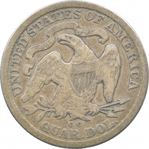 1877-CC Seated Liberty Quarter *8937 - Picture 2 of 3