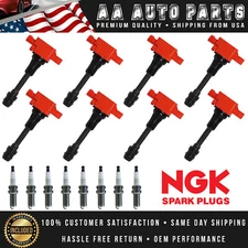 8x Energy Ignition Coil & NGK Platinum Spark Plug for Nissan Titan Armada UF551
