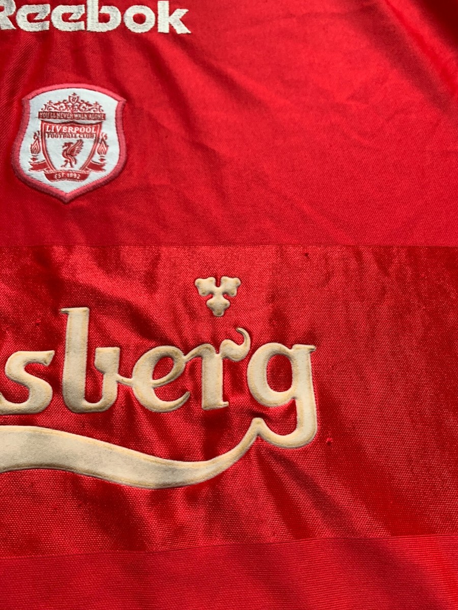 ウェア Liverpool 2000 2001 2002  LIVERPOOL 2000 2001 2002 HOME FOOTBALL SHIRT #8 HESKEY