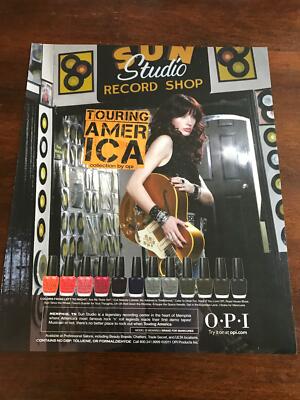 9X11 PRINT Ad FROM 2011 FOR OPI Nail Polish SUN STUDIO RECORD SHOP MODEL&GUITAR