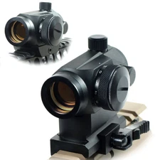 Quick Release Tactical Reflex Red Green Dot Sight Scope with Dual Rail Mounts