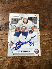 Scott Mayfield IP Signed 2023-24 O-Pee-Chee Card Islanders Autographed