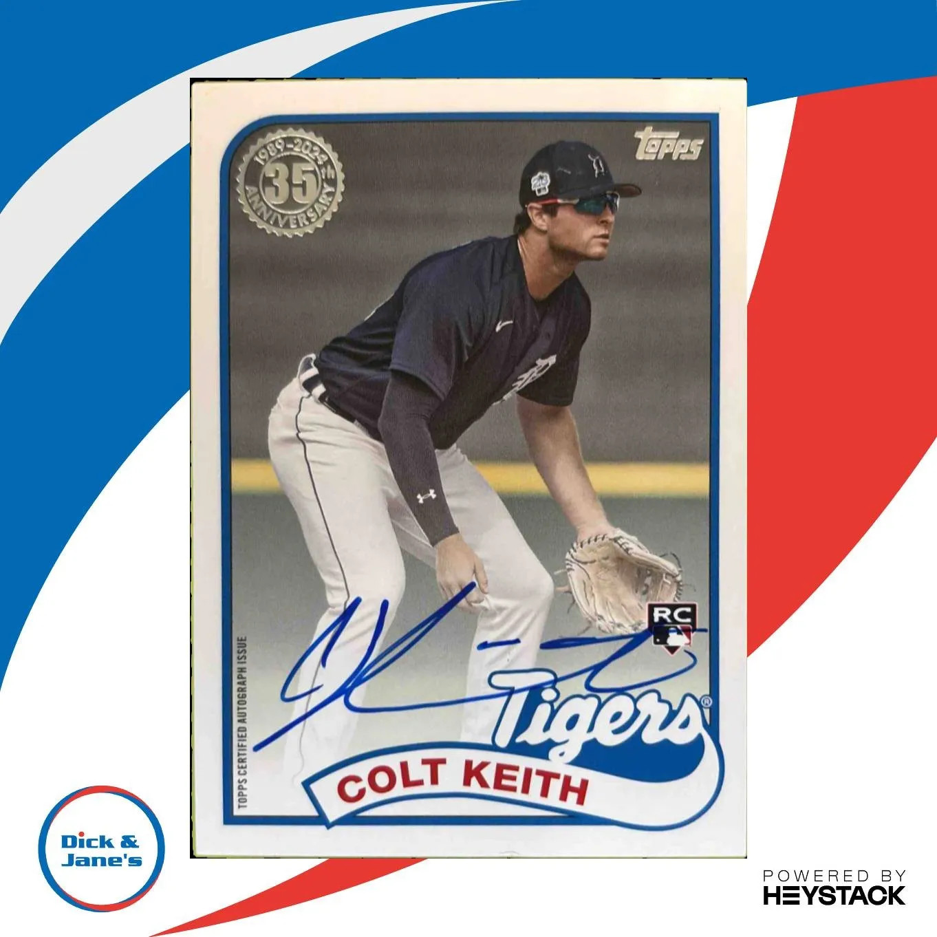 2024 Topps Update Colt Keith 1989 Baseball Auto #89BA-CKE RC Detroit Tigers
