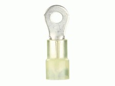 INSTALLBAY YNRT8-Rings Nylon-Yellow Nylon Ring Terminal 12-10 Gauge 8 Package