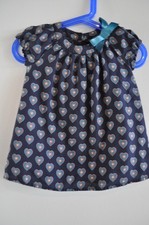 Marc Jacobs Silk Blend Top/Dress Blue Baby Girl Size 12 Months