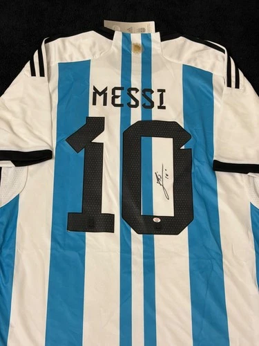Lionel Messi Signed Argentina Pro Style Soccer Jersey with COA