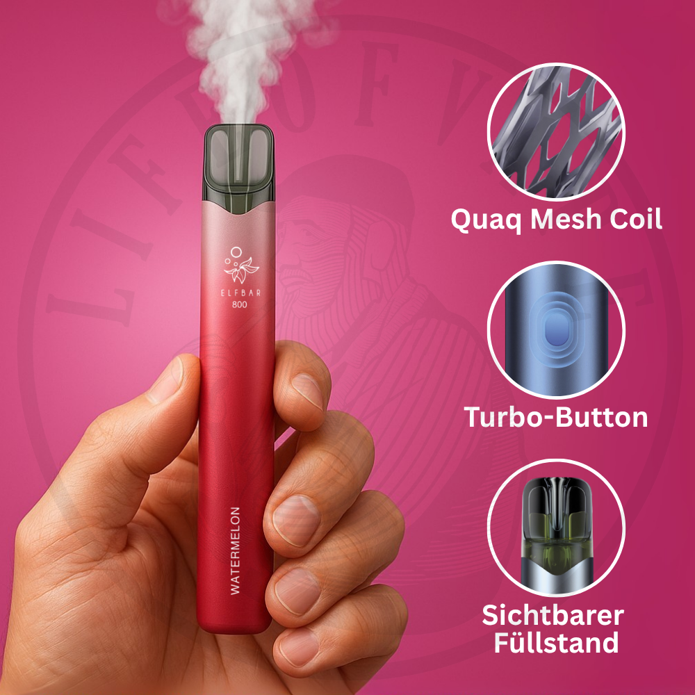 elfbar elfa kaufen ELFBAR E-Zigarette E-Shisha 800 Züge mit 20mg Nikotin E-Liquid I Einweg Vape  Set