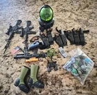 GI Joe 1/6 Astronaut Black Green Helmet for 12" Figure w/Accessories 1990 Lot