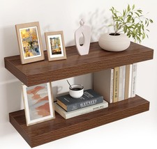 Floating Shelves for Wall, Engineered Wood Wall Shelves with Invisible Brackets