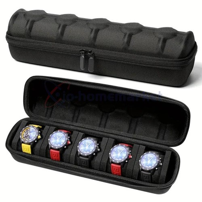 #ad #ad 5 Compartment Portable Watch box With Handle Flip Top Lid and Soft Lining $9.59