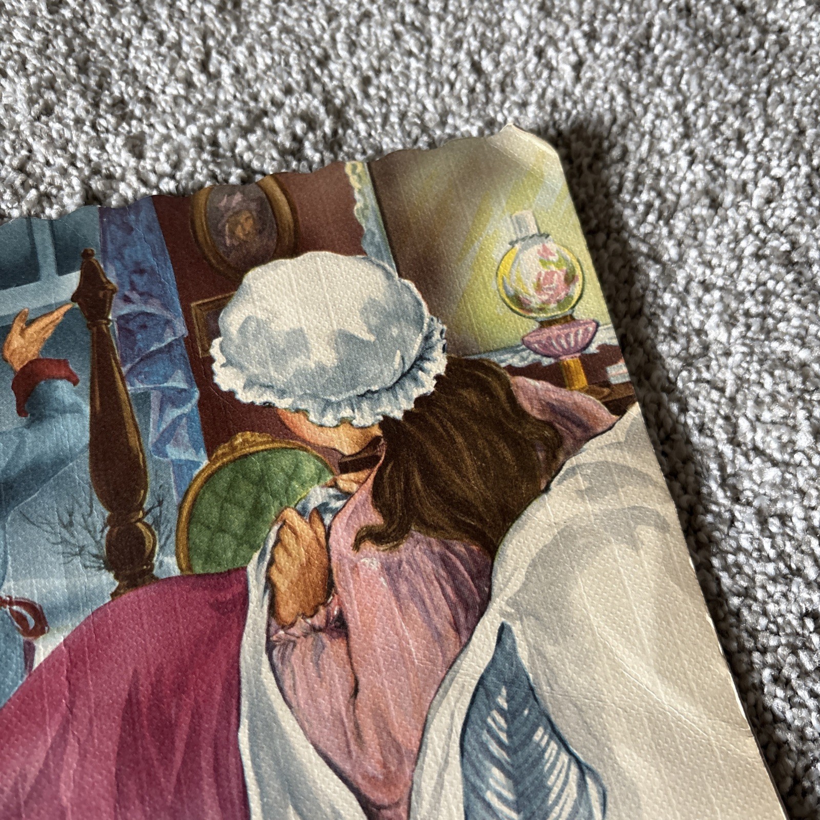 Night Before Christmas 1956 Large Book by Whitman Publishing with Flocking