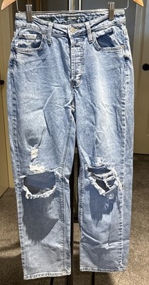 Wild Fable Women's Distressed High Rise Tapered Ankle Jeans Size 6 - Preowned