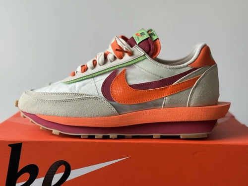 Nike LD Waffle Sacai Clot Kiss of Death Net Orange Blaze - Größe 10,5
