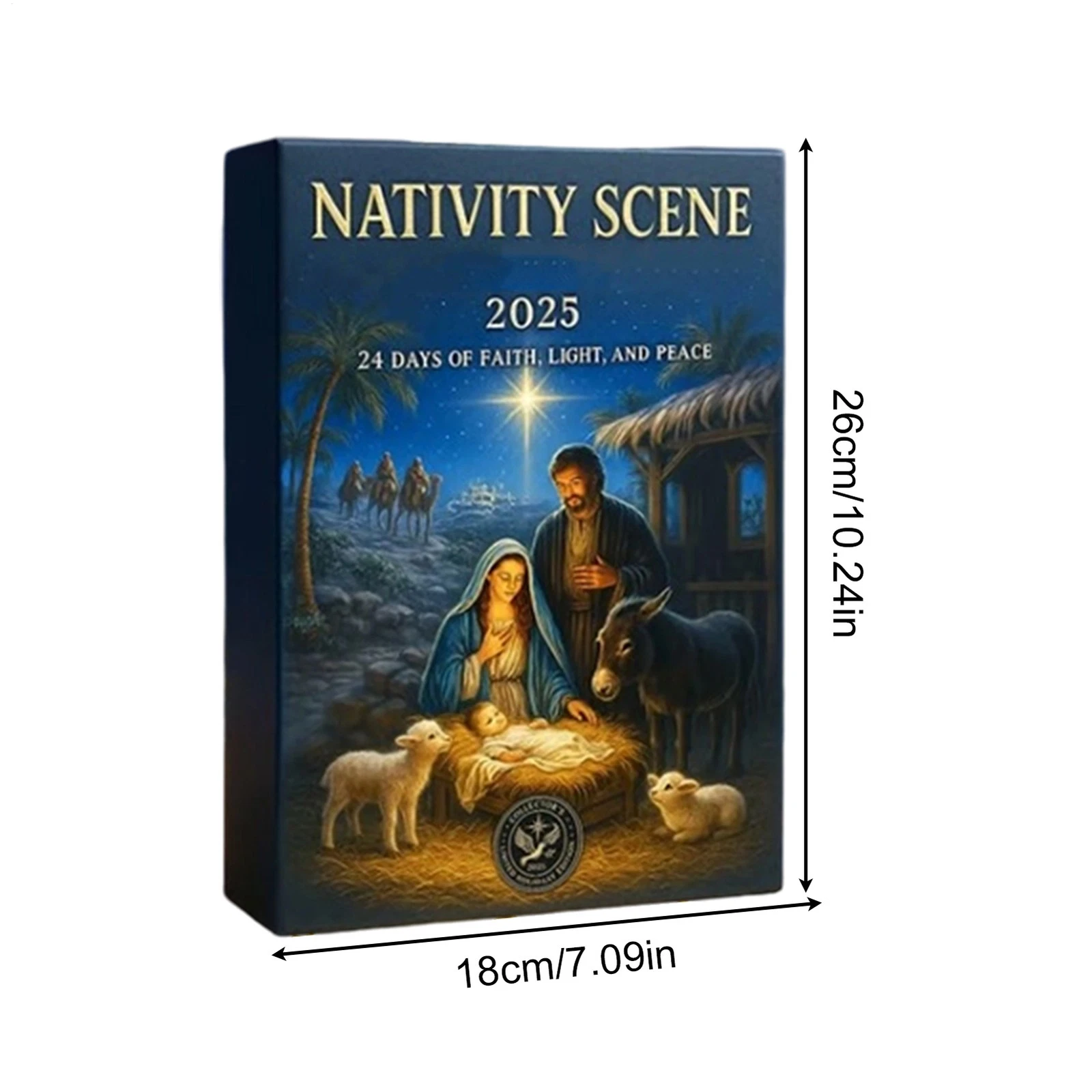 Path To Bethlehem Advent Calendar 2D Festive Acrylic Decor Countdown Calendar