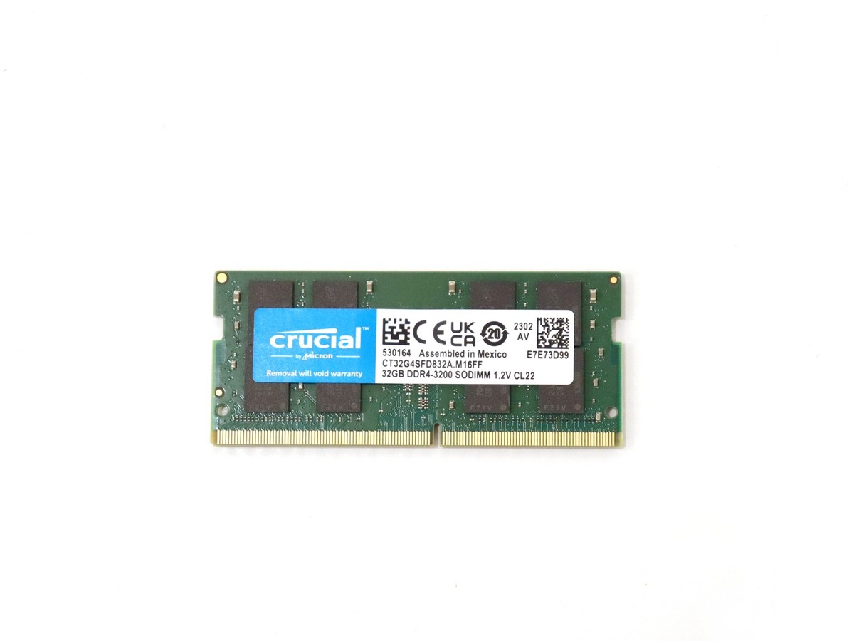 CRUCIAL 32GB DDR4-3200 SO-DIMM LAPTOP MEMORY CT32G4SFD832A.M16FF