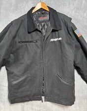 Snap-On Duck Canvas Charcoal Black Full Zip Jacket Men's XL
