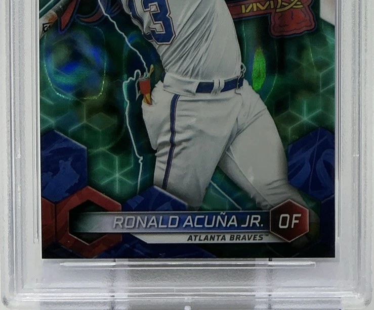 Ronald Acuna PSA 10 -2023 Bowman's Best Aqua Lava Refractor /199 - Acuña -Braves - Image 3 of 4