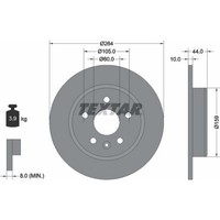 2X Textar 92275303 Bremsscheibe FüR Opel Astra Ampera E B16 F17