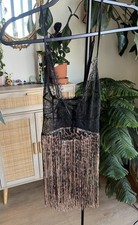 Victoria's Secret LACE FRINGE LEOPARD BABYDOLL / SLIP