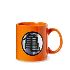 Image of Dragon Ball Z Kame Kanji & Logo Orange Ceramic Mug Large Cup Holds 20 Ounces