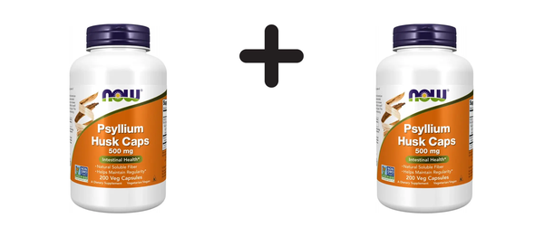 2 X Now Foods Psyllium Husk Caps 500Mg (200 Vcaps) (105,85 Eur/Kg)-image