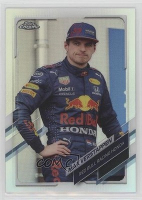 2021 Topps Chrome Formula 1 F1 Racers Refractor Max Verstappen #55 0m1w