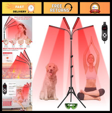 Red Light Therapy Lamp for Face  Body, 4-Head Adjustable Stand, 660nm  850nm I