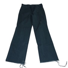 Wrangler Vintage Made in USA Dark Green denim Raw Hem Cropped Jeans Size 28