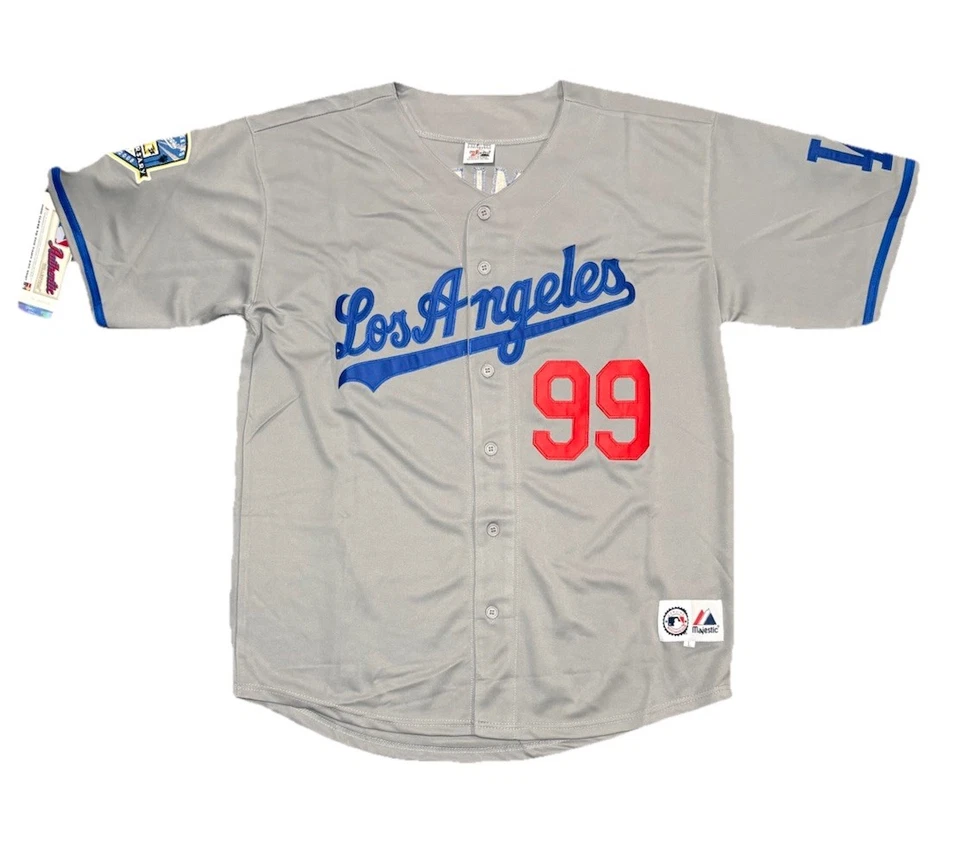 Manny Ramírez 2008 Los Angeles Dodgers Road 50 aniversario Jersey grande para hombre Foto 2 de 3