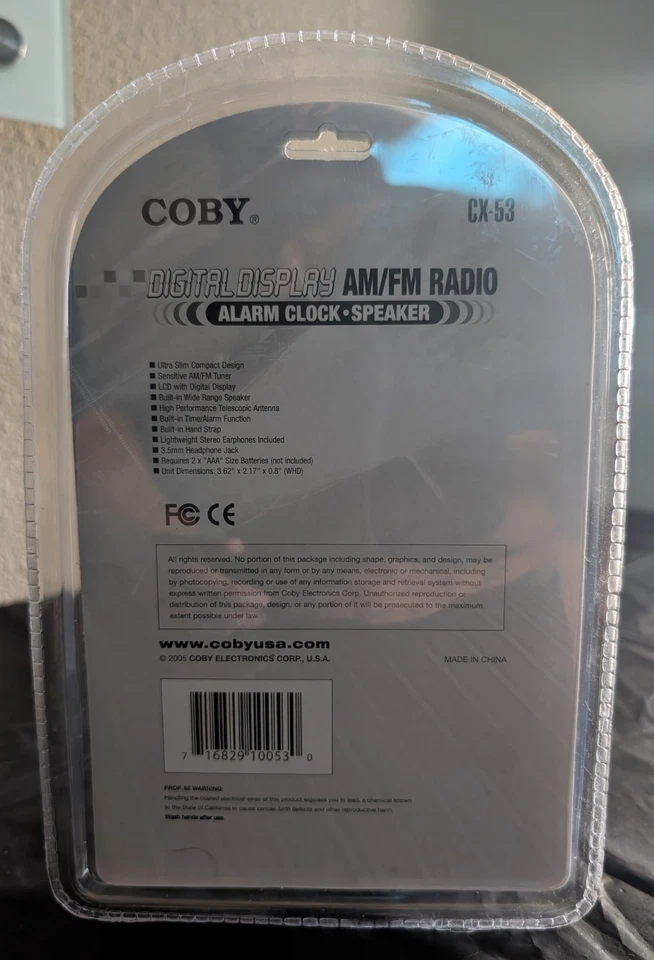 Colby Digital Display AM FM Alarm Clock Speaker Radio - Image 2 of 2