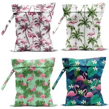 4 Pack Wet Bag for Swimsuit, Beach Travel Essentials Wet Dry Bag, for Sunscre...