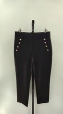 Quince Women Ultra-Stretch Ponte Straight Leg Mariner Pants Black M