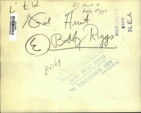 1938 Press Photo Gil Hunt versus Bobby Riggs at tennis - nes41427 - nes41427