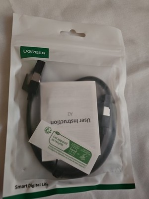 UGREEN 1.5ft CAT8 Flat Ethernet Cable RJ45 LAN Network Cable 40GBPS 2000MHZ(New)