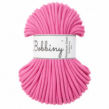 Baumwollkordel 5mm 50m Pink - Bubblegum Pink Flechtkordel Bobbiny