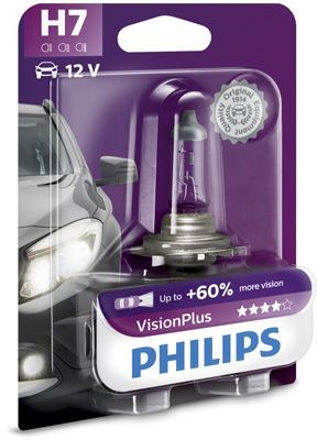 PHILIPS VISIONPLUS H7 GLÜHLAMPE 12V 55W BLISTERPACK | 12972VPB1