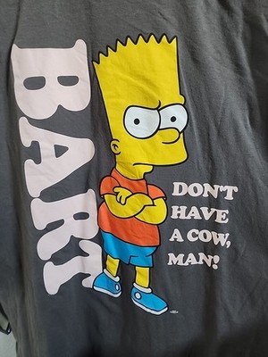 The simpsons part simpson extra extra large t shirt grey don't have a cow