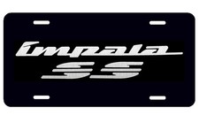 Laser Etched Engraved Impala Ss Black Metal Aluminum License Plate Tag