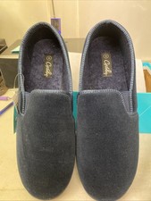 Mens Slippers Grosby Percy Slippers Classic Slip on Elastic Velour Upper Flat 11