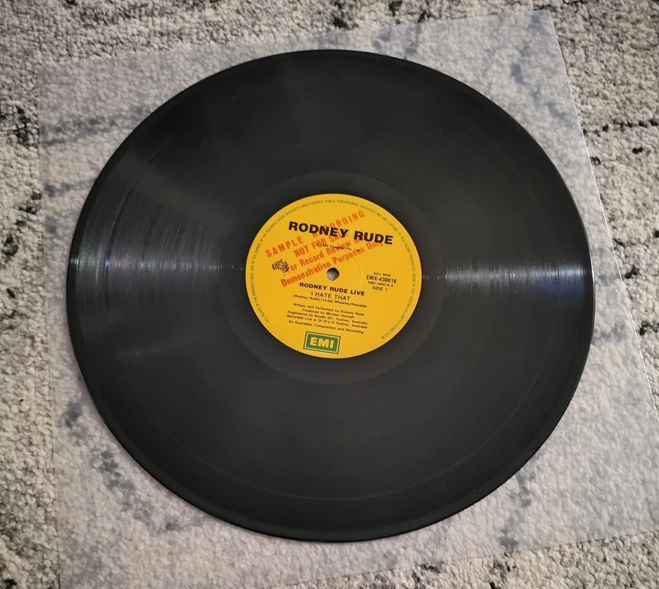Rodney Rude- Live VINYL LP, Special, Promo, Tangerine Labels (1984) AU & NZ - Image 4 of 4