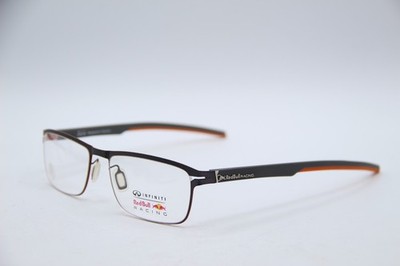 NEW INFINITI RED BULL RACING RBRE149-005 GRAY ORANGE AUTHENTIC EYEGLASSES 53-17