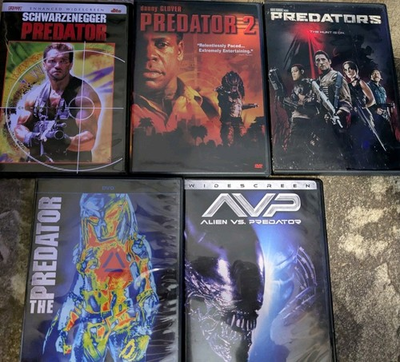 #ad PREDATOR 1 2 PREDATORS THE PREDATOR amp; AVP 5 DVD MOVIE LOT Excellent Set $26.00