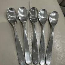 5 Robert Welch SCOOP MIRROR Stainless Soup Spoons Russell Clarke Flatware 18/10.
