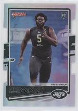 2020 Panini Donruss Rookie Press Proof Silver Die-Cut 21/75 Mekhi Becton 5z0