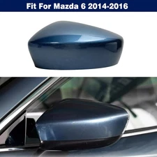 Paint Blue Left Side Rearview Door Mirror Cover Shell Cap For Mazda 6 2014-2016