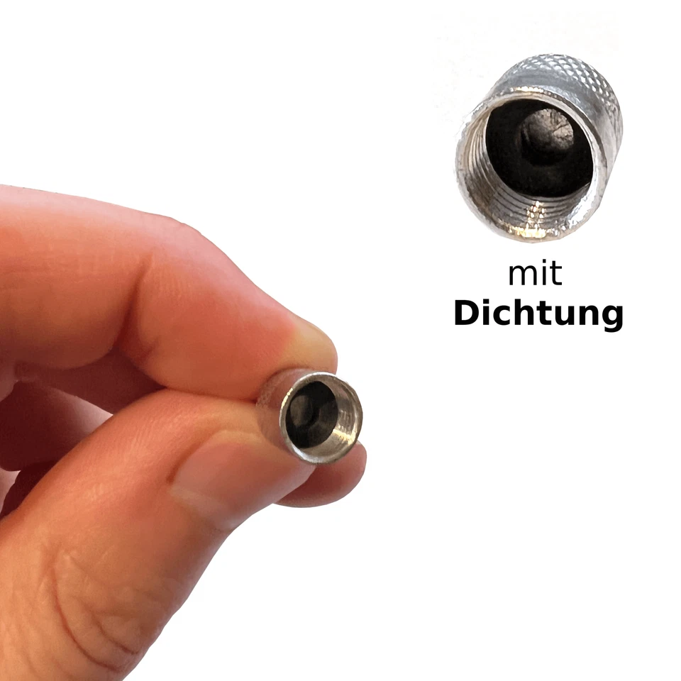 10x Ventilkappe Metall Reifenventilkappe Radventil PKW LKW Auto Motorrad Fahrrad - Bild 3 von 3