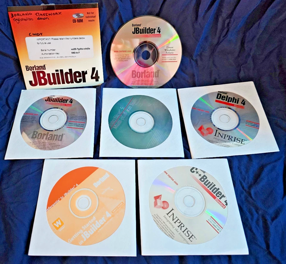 Borland JBuilder 4 Professional + C Builder 4 Delphi 4 COMPLETE SEALED CDs - Image 4 of 4