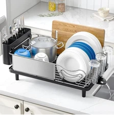 Stainless Steel Dish Drying Rack - Large Capcity 304 Grade Dish Drainer for...