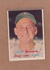 1957 TOPPS BASEBALL STEVE GROMEK #258 TIGERS VGEX *A49400