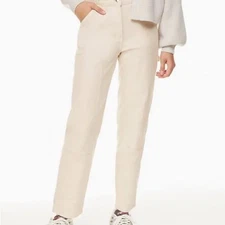 Wilfred Aritzia Brennan pant cream carpenter style cropped size 10